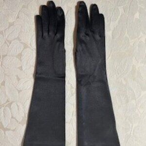 Ladies Anne Klein Black l-o-n-g Nylon-Spandex Isotoner Gloves